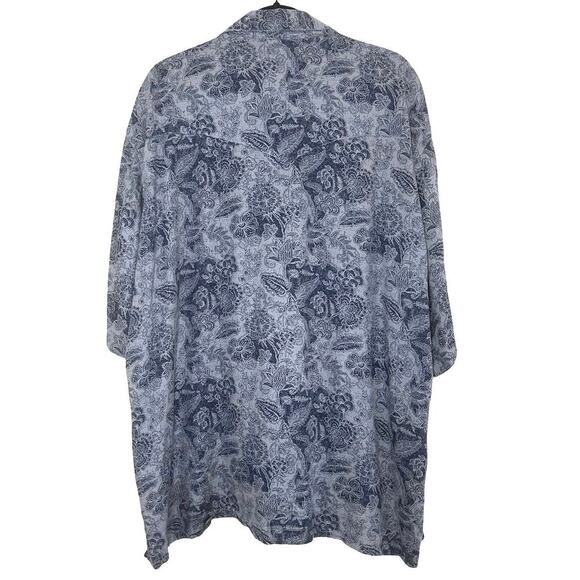 Wrangler Men’s Coconut Cowboy Snap Button Camp Shirt Blue Size XXL TTG - Picture 4 of 10